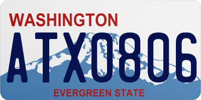 WA license plate ATX0806