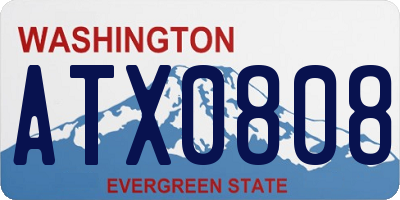 WA license plate ATX0808