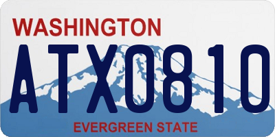 WA license plate ATX0810