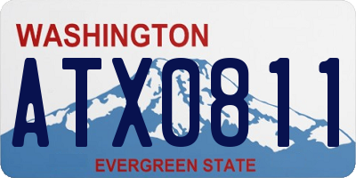 WA license plate ATX0811