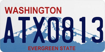 WA license plate ATX0813