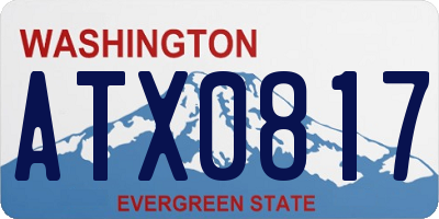 WA license plate ATX0817