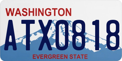 WA license plate ATX0818
