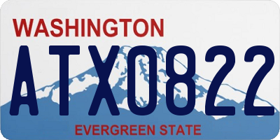 WA license plate ATX0822