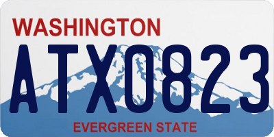 WA license plate ATX0823