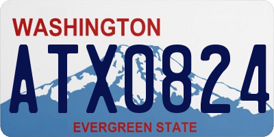 WA license plate ATX0824