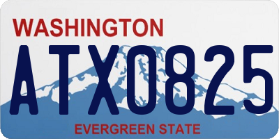 WA license plate ATX0825