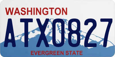 WA license plate ATX0827