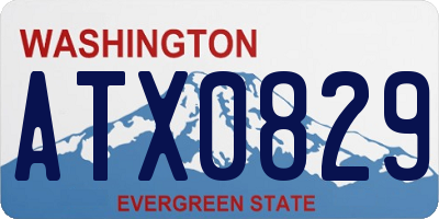WA license plate ATX0829