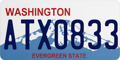 WA license plate ATX0833