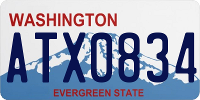 WA license plate ATX0834