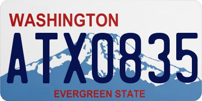 WA license plate ATX0835