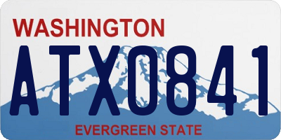 WA license plate ATX0841