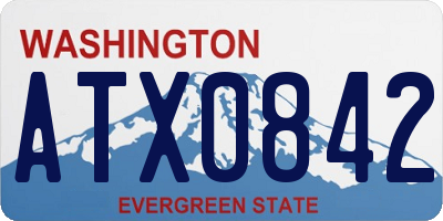 WA license plate ATX0842
