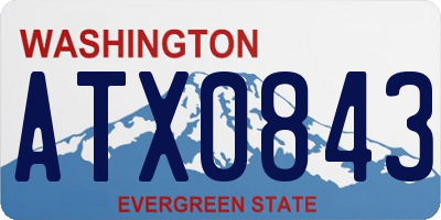 WA license plate ATX0843