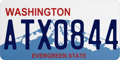 WA license plate ATX0844