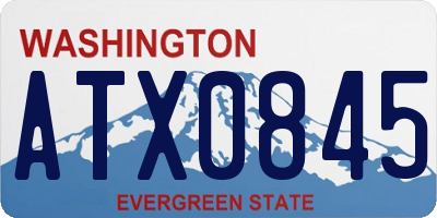 WA license plate ATX0845