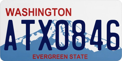 WA license plate ATX0846