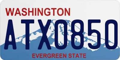 WA license plate ATX0850