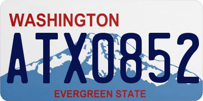 WA license plate ATX0852
