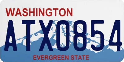 WA license plate ATX0854
