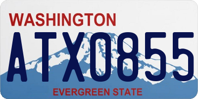 WA license plate ATX0855