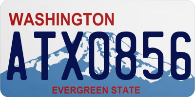 WA license plate ATX0856