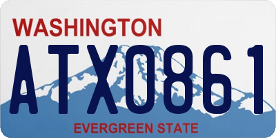 WA license plate ATX0861