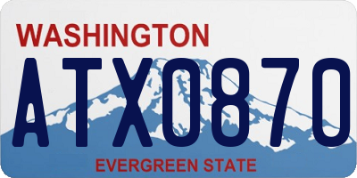 WA license plate ATX0870