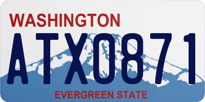 WA license plate ATX0871
