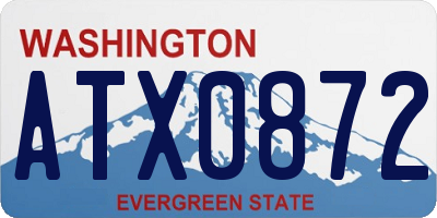 WA license plate ATX0872
