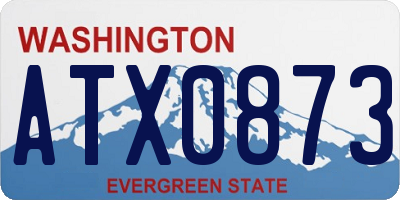 WA license plate ATX0873