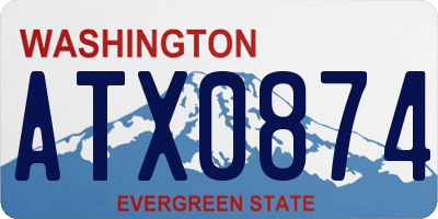 WA license plate ATX0874