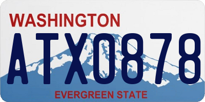 WA license plate ATX0878