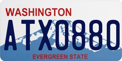 WA license plate ATX0880
