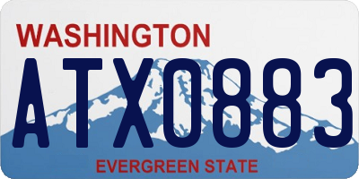 WA license plate ATX0883