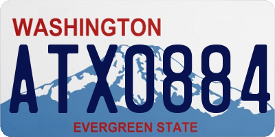 WA license plate ATX0884