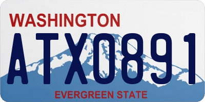 WA license plate ATX0891