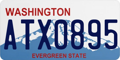 WA license plate ATX0895