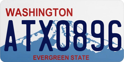 WA license plate ATX0896
