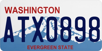 WA license plate ATX0898