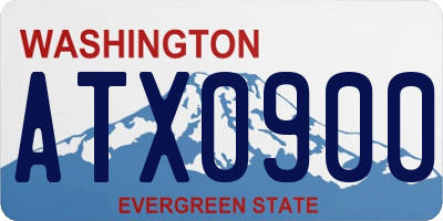 WA license plate ATX0900