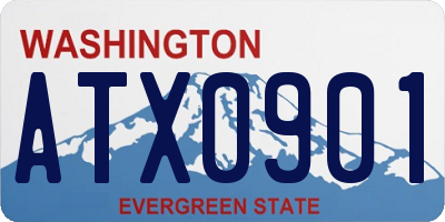 WA license plate ATX0901