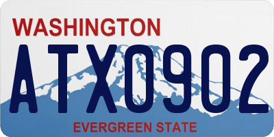 WA license plate ATX0902