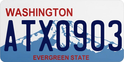 WA license plate ATX0903