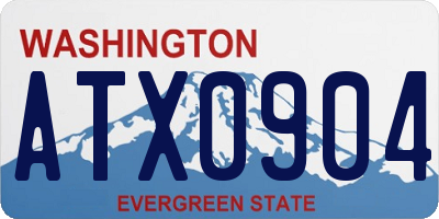 WA license plate ATX0904