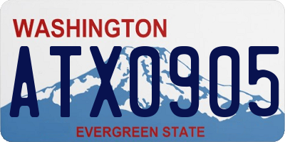 WA license plate ATX0905