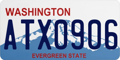WA license plate ATX0906