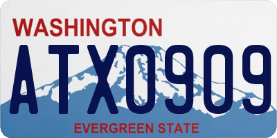 WA license plate ATX0909