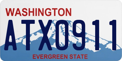 WA license plate ATX0911